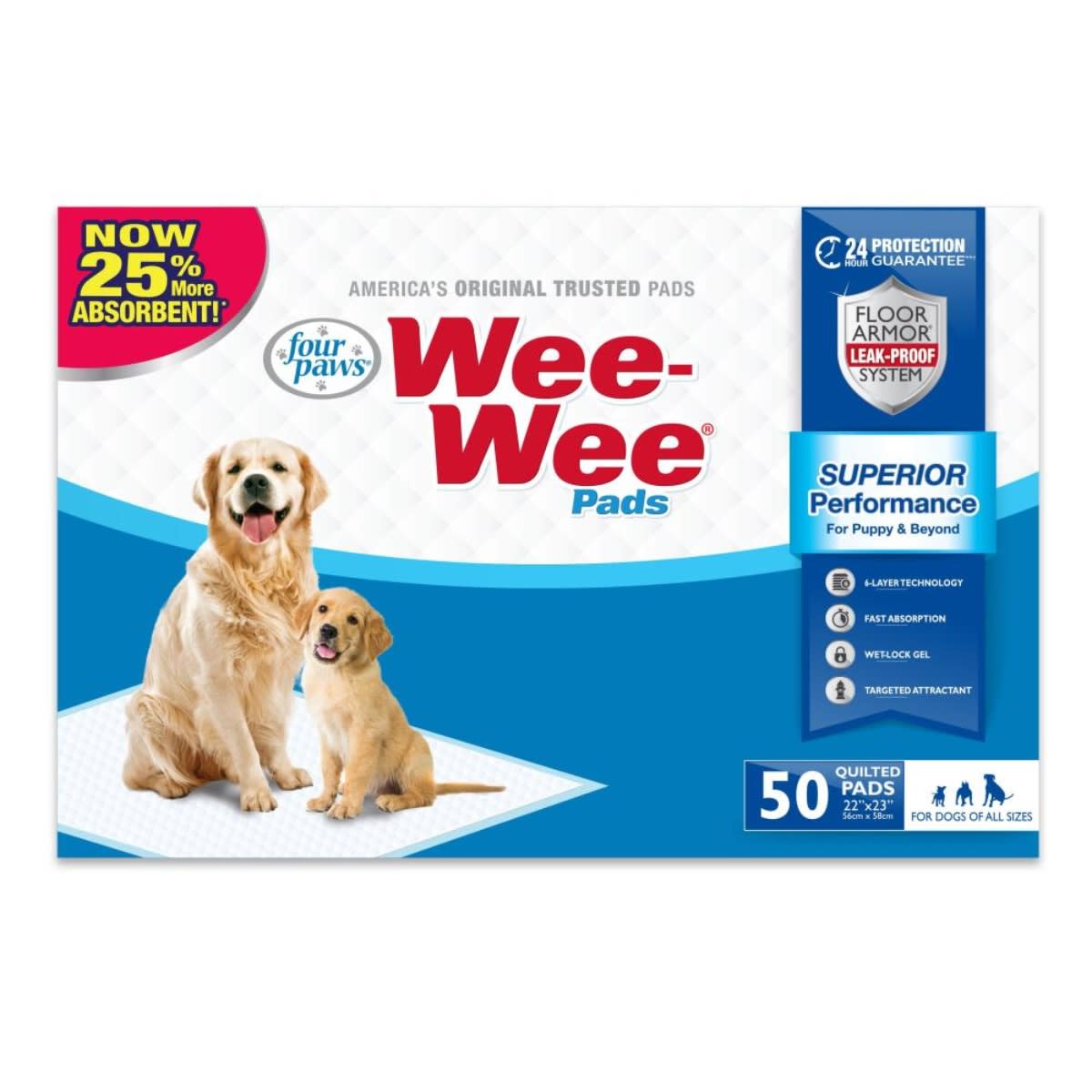 PAÑAL FOUR PAWS WEE-WEE PADS 24HR3