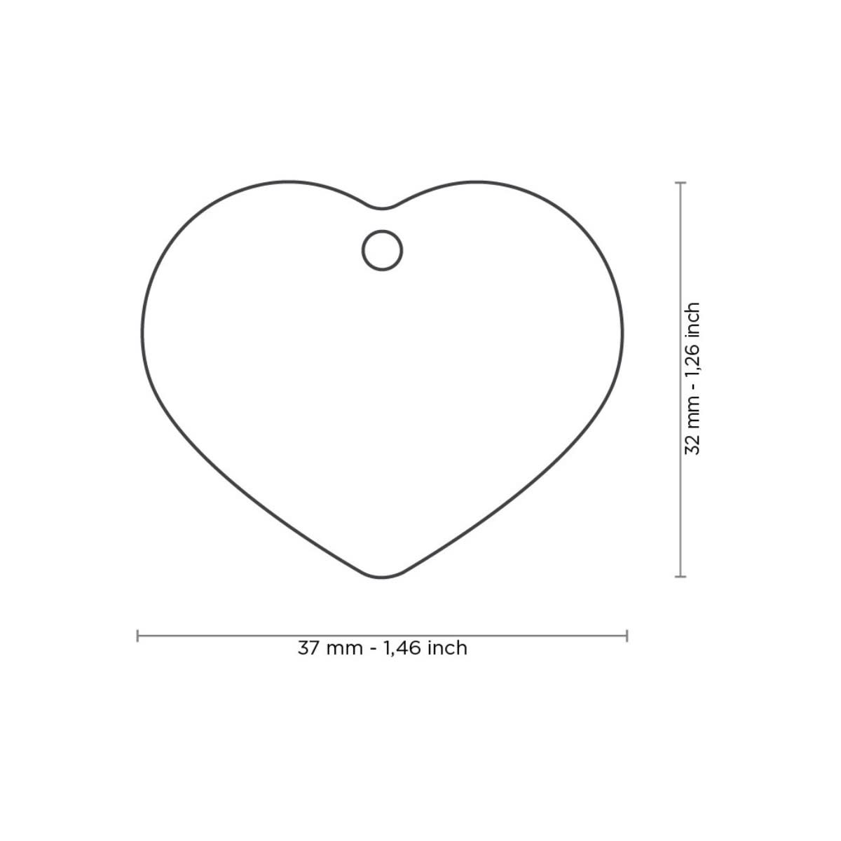 PLACA BASIC CHROME BIG HEART CHROMED BRASS (MFB26)4