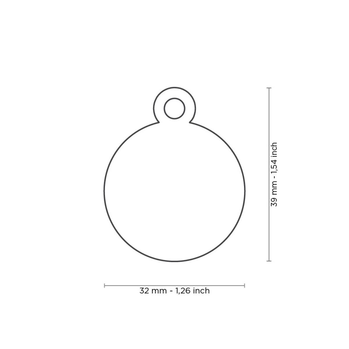 PLACA BASIC CHROME BIG ROUND CHROMED BRASS (MFB16)3