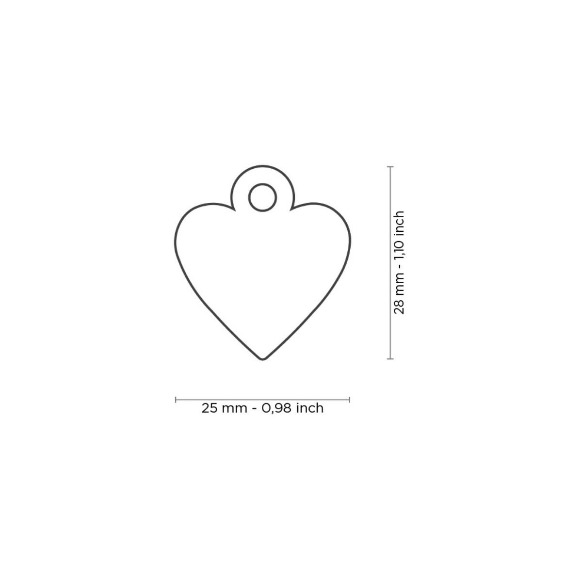 PLACA BASIC ALUMINUM SMALL HEART10
