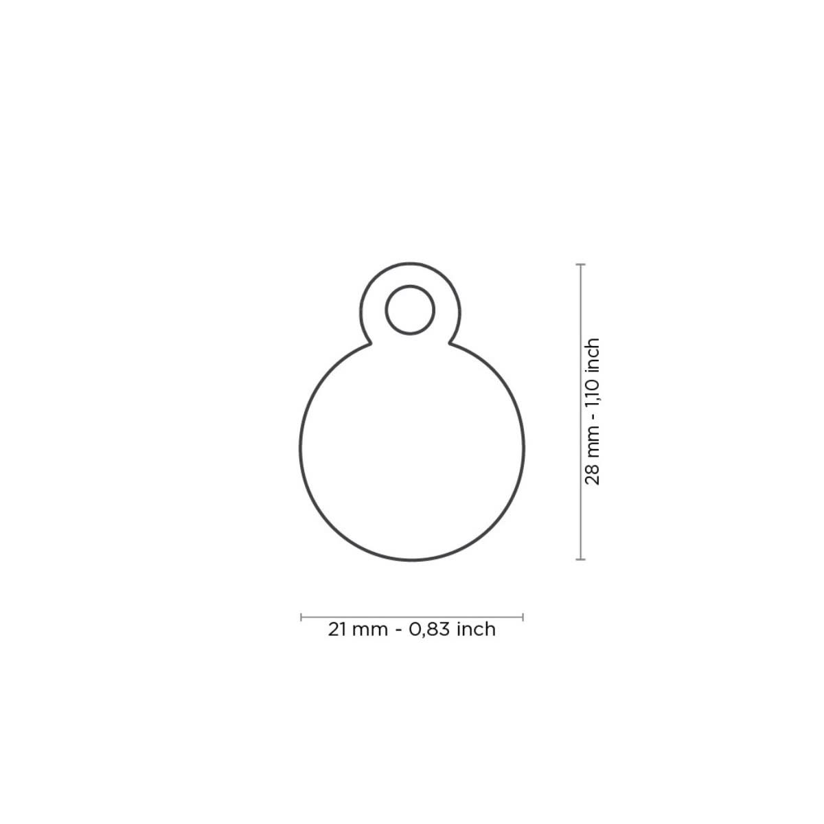 PLACA BASIC CHROME SMALL ROUND CHROMED BRASS (MFB11)3