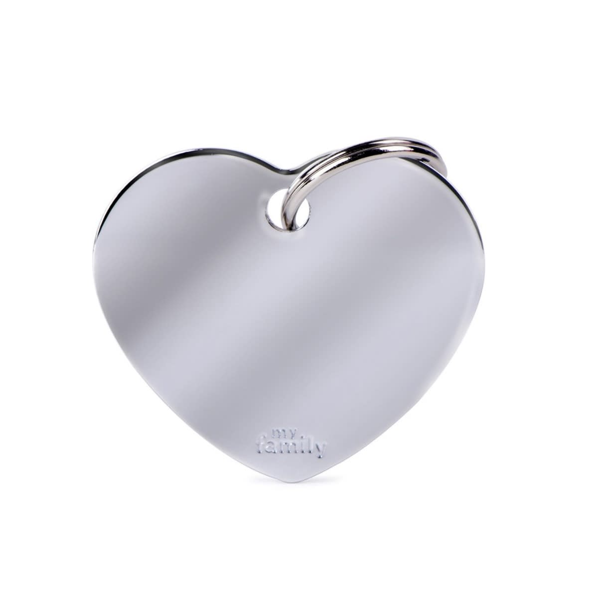 PLACA BASIC CHROME BIG HEART CHROMED BRASS (MFB26)1