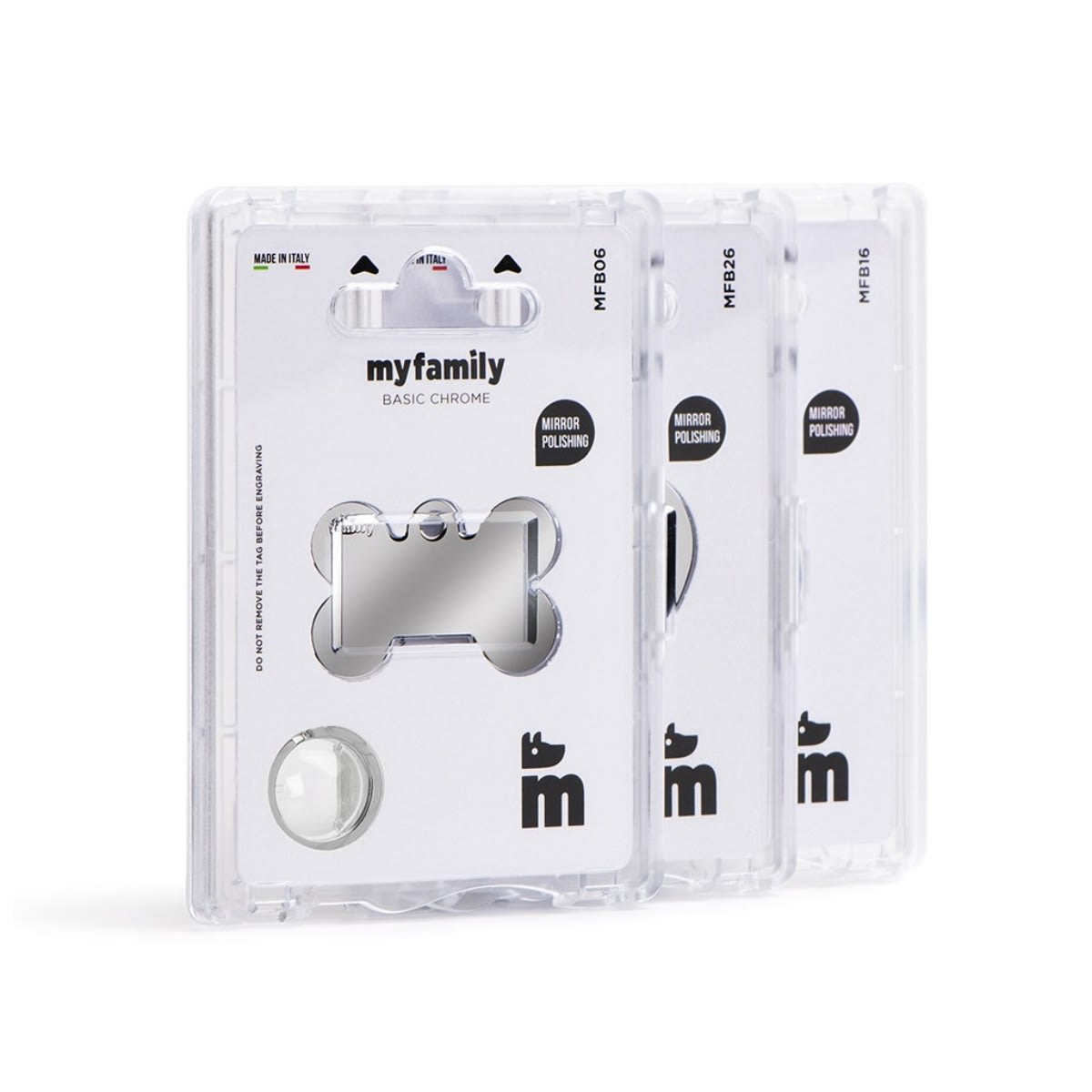 PLACA BASIC CHROME XL BONE CHROMED BRASS (MFXL09)2