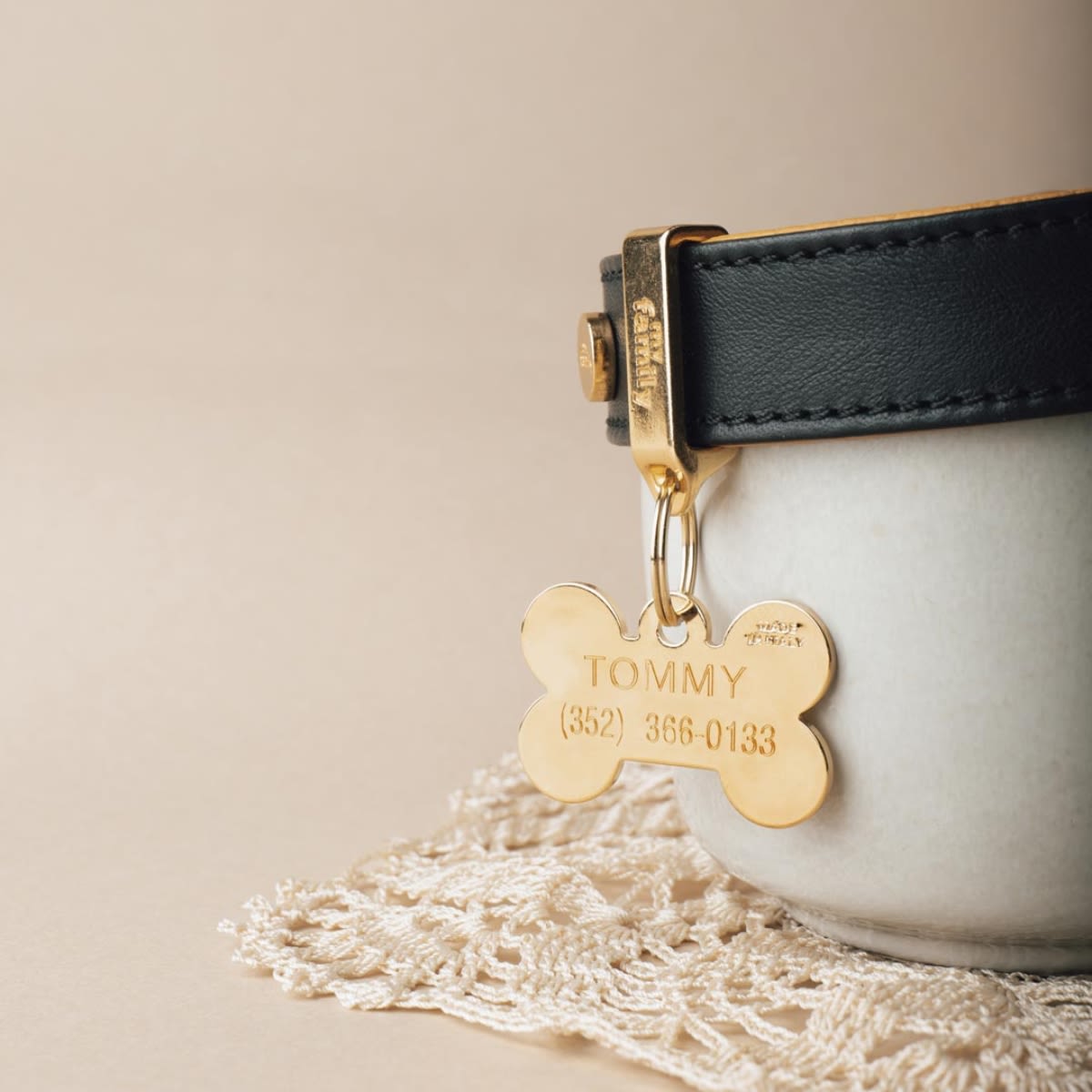 PLACA BASIC GOLD SMALL BONE GOLDEN BRASS (MFB02)3