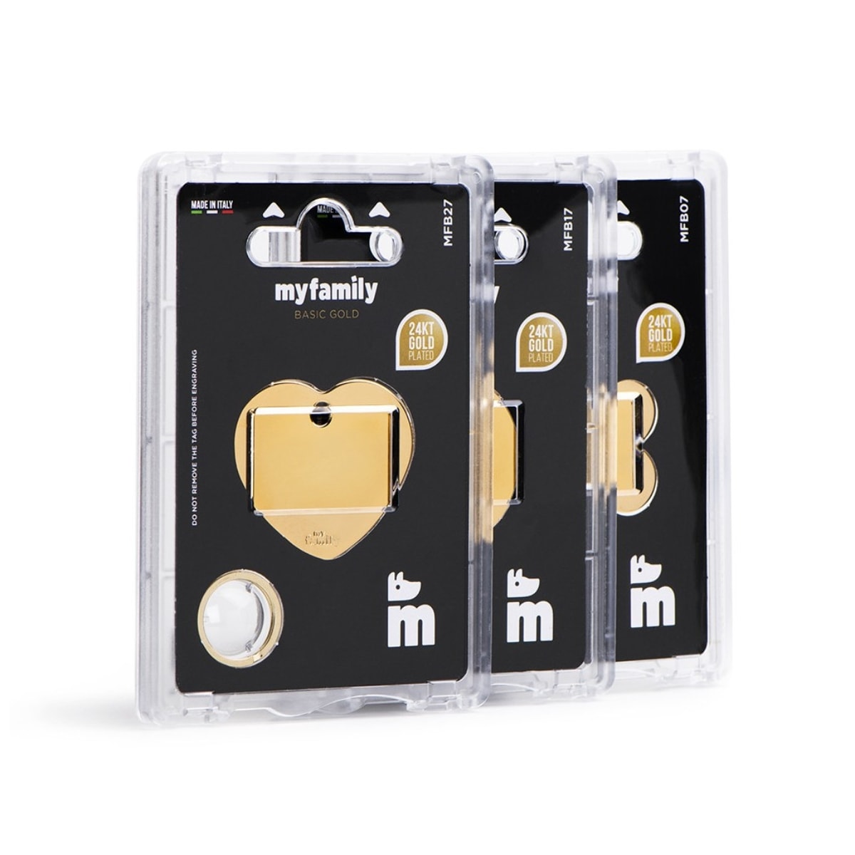 PLACA BASIC GOLD SMALL BONE GOLDEN BRASS (MFB02)2