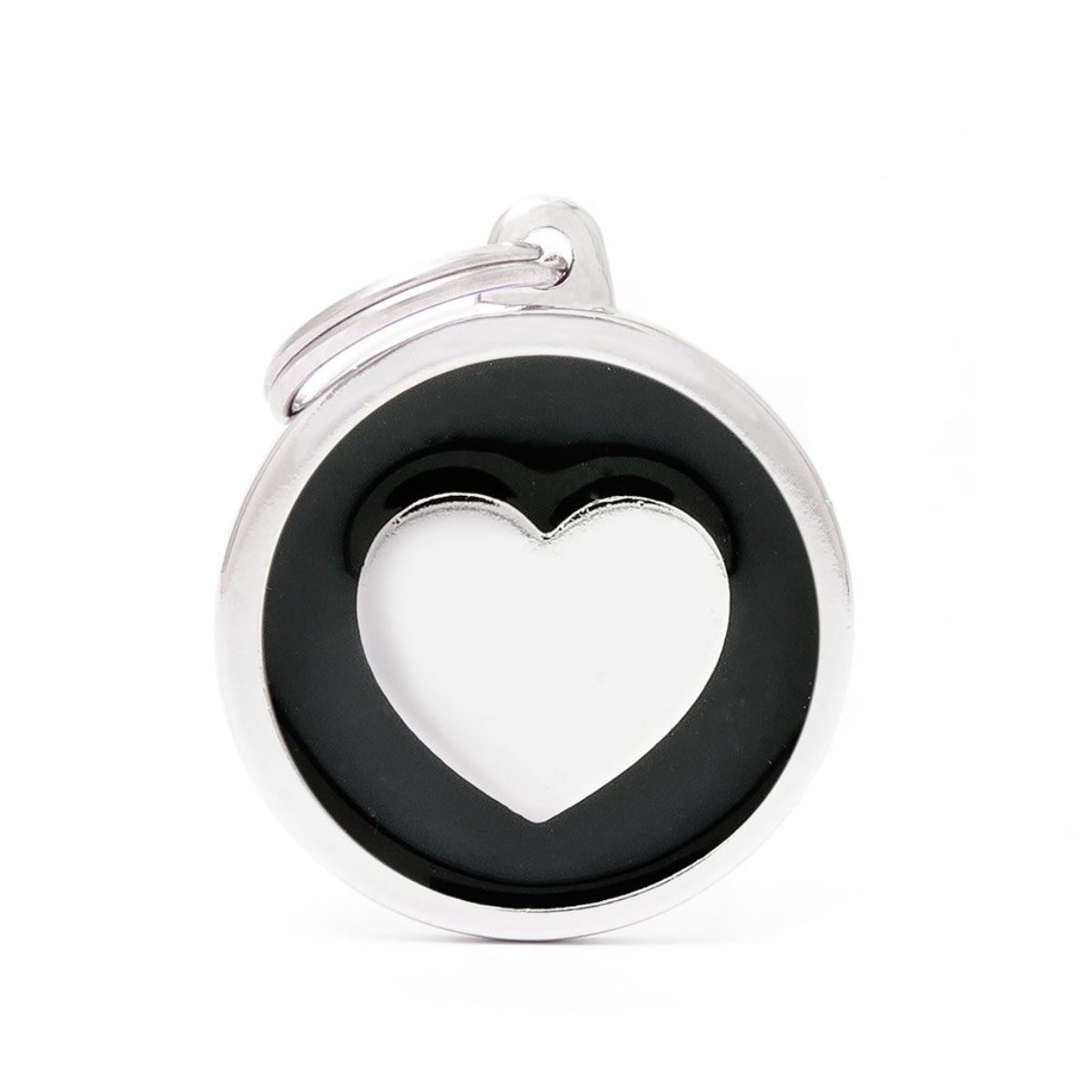PLACA CLASSIC BLACK BIG CIRCLE HEART (CH17BLACKHEART)1
