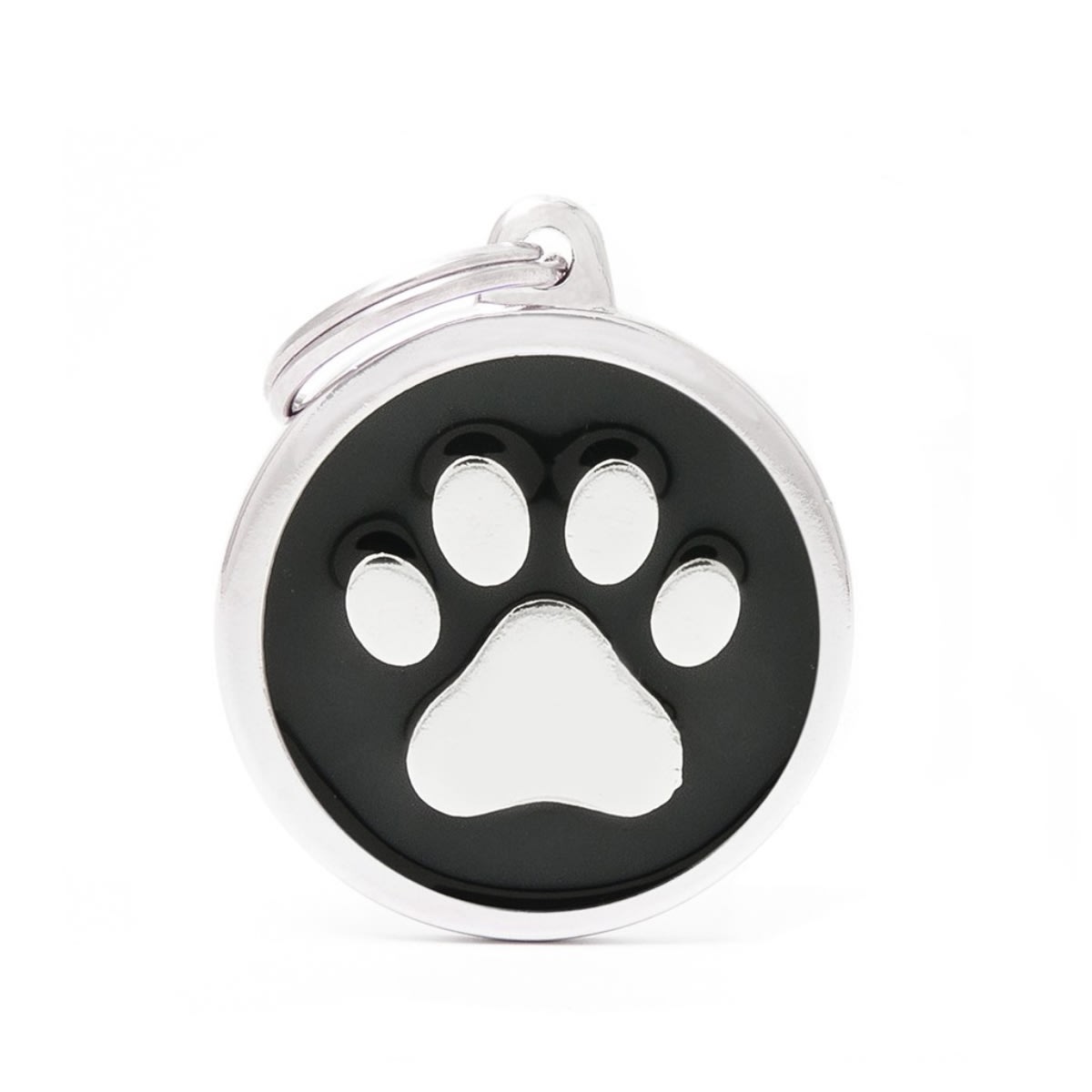 PLACA CLASSIC BLACK BIG CIRCLE PAW (CH17BLACKPAW)1