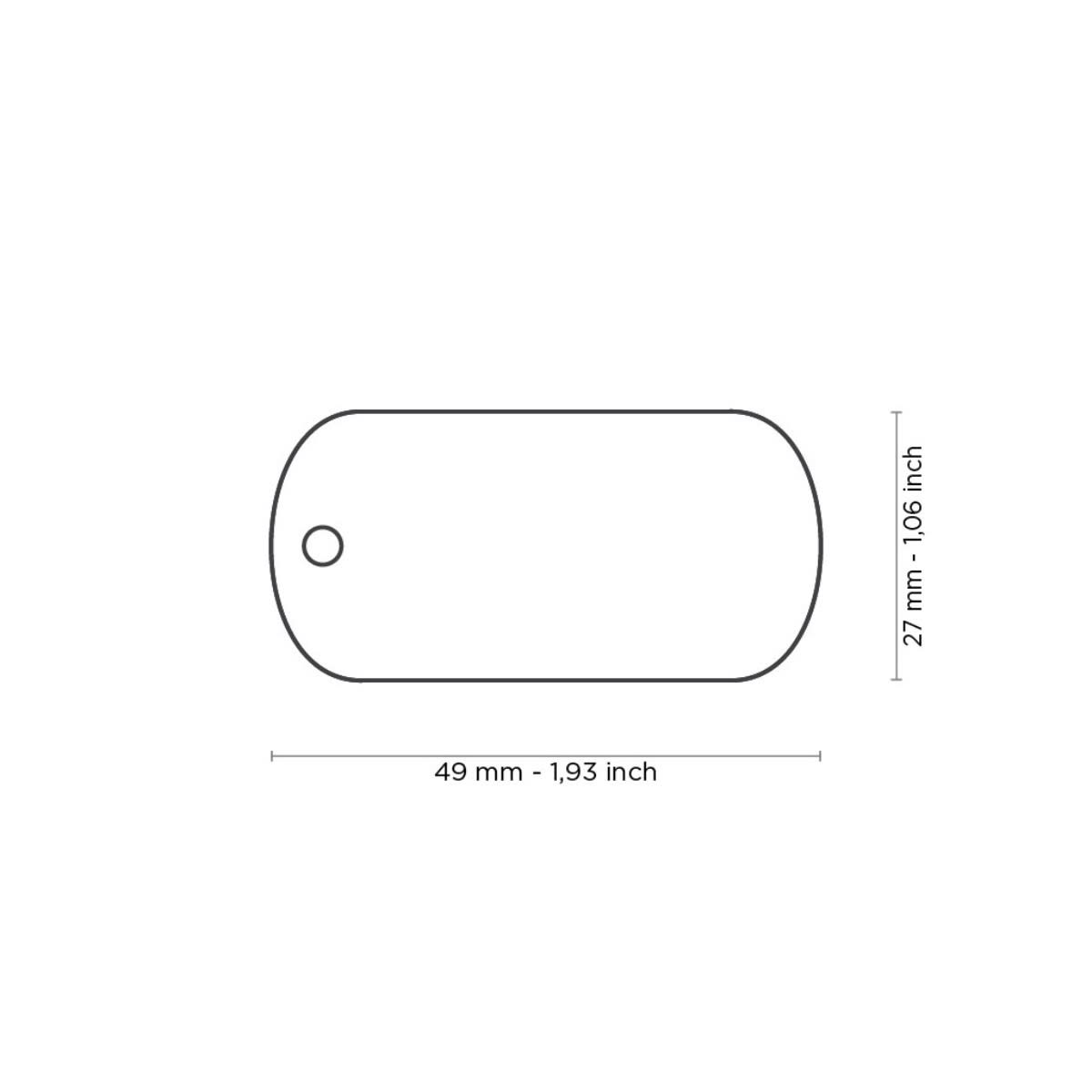 PLACA HUSHTAG ALUMINIUM BLACK BIG MILITARY WITH BLACK RUBBER (HTA05BLACK)7