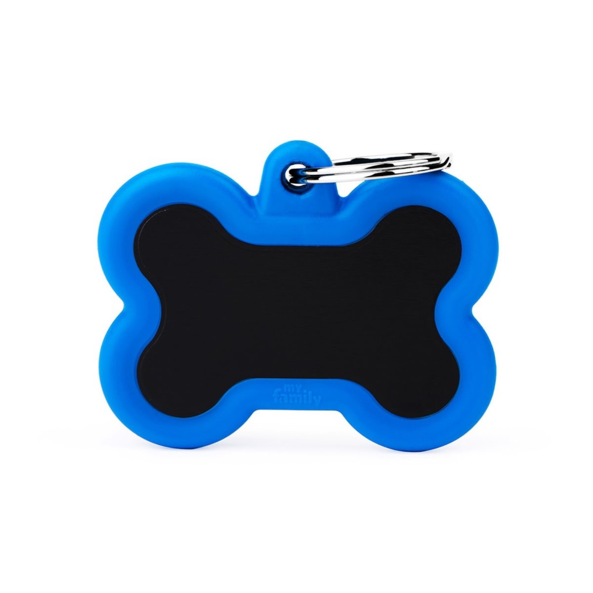 PLACA HUSHTAG ALUMINIUM BLACK BONE WITH BLACK RUBBER (HTA01BLACK)1