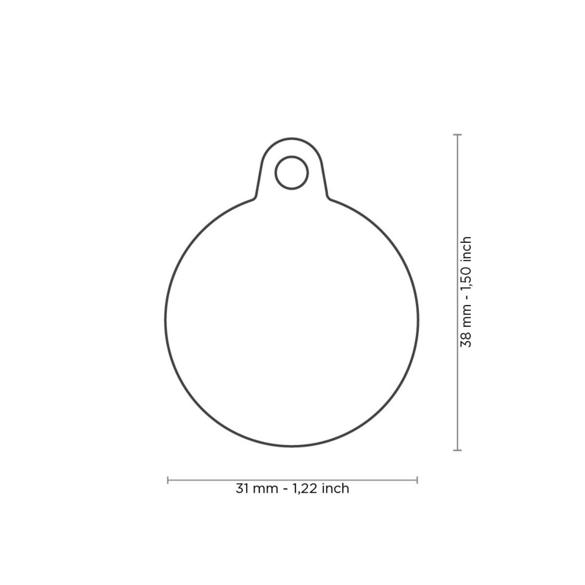 PLACA HUSHTAG ALUMINIUM CIRCLE WITH RUBBER11