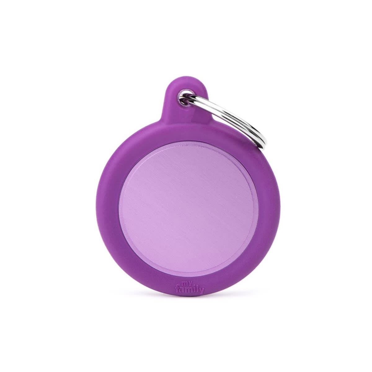 PLACA HUSHTAG ALUMINIUM CIRCLE WITH RUBBER1