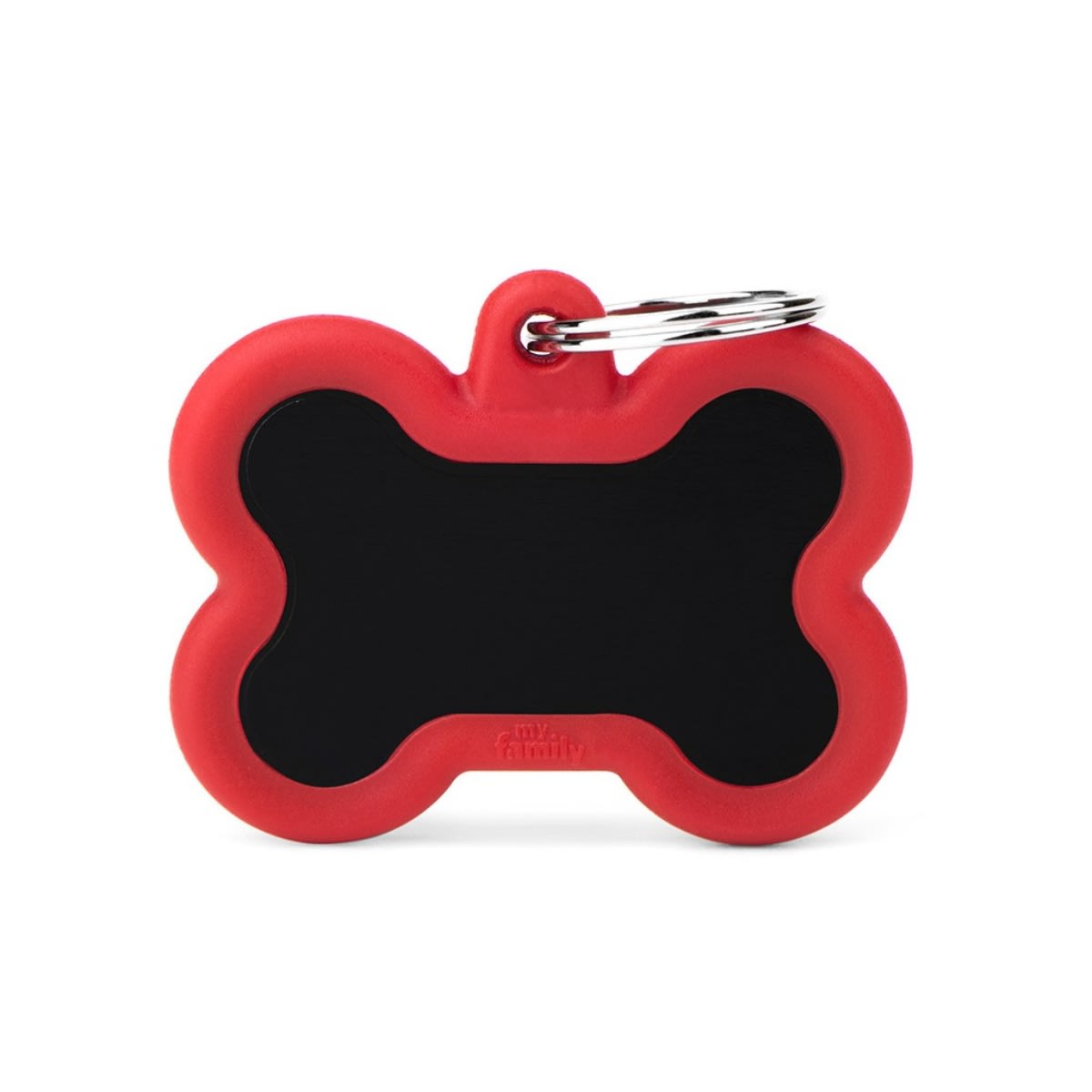 PLACA HUSHTAG ALUMINIUM BLACK BONE WITH BLACK RUBBER (HTA01BLACK)5