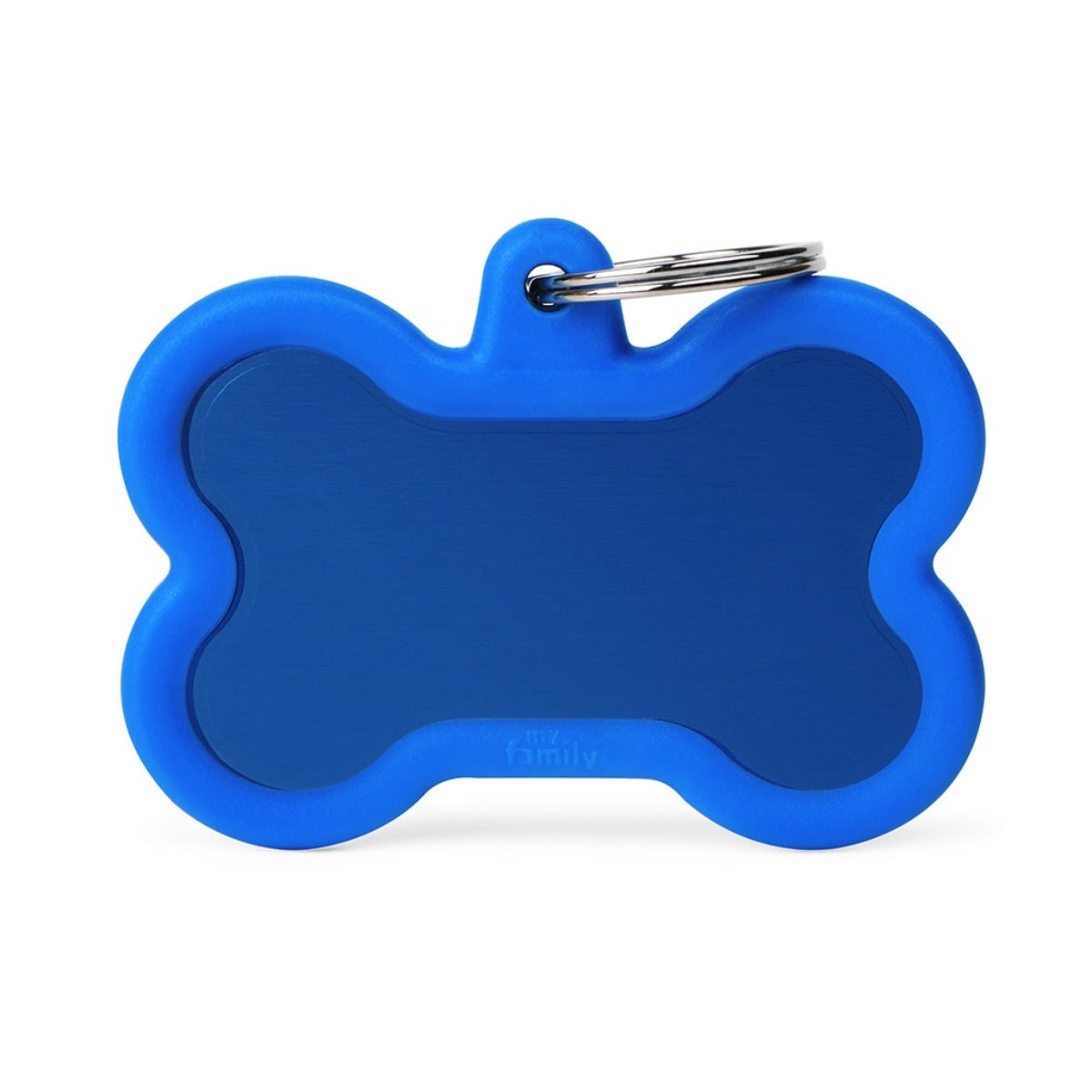 PLACA HUSHTAG HUESO XL DE ALUMINIO CON GOMA8