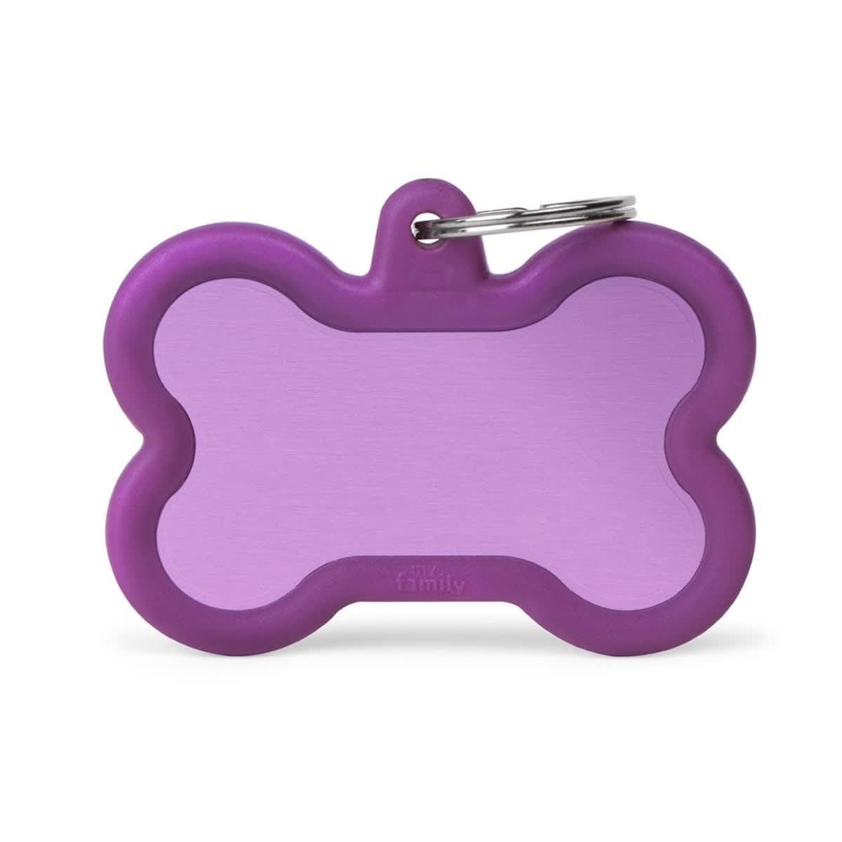 PLACA HUSHTAG HUESO XL DE ALUMINIO CON GOMA7