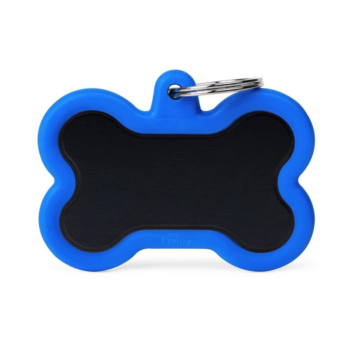 PLACA HUSHTAG HUESO XL DE ALUMINIO CON GOMA6