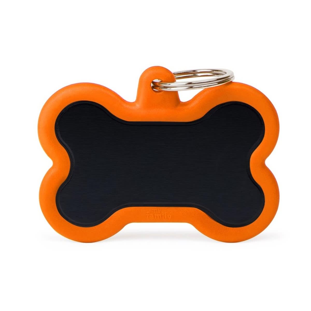 PLACA HUSHTAG HUESO XL DE ALUMINIO CON GOMA5