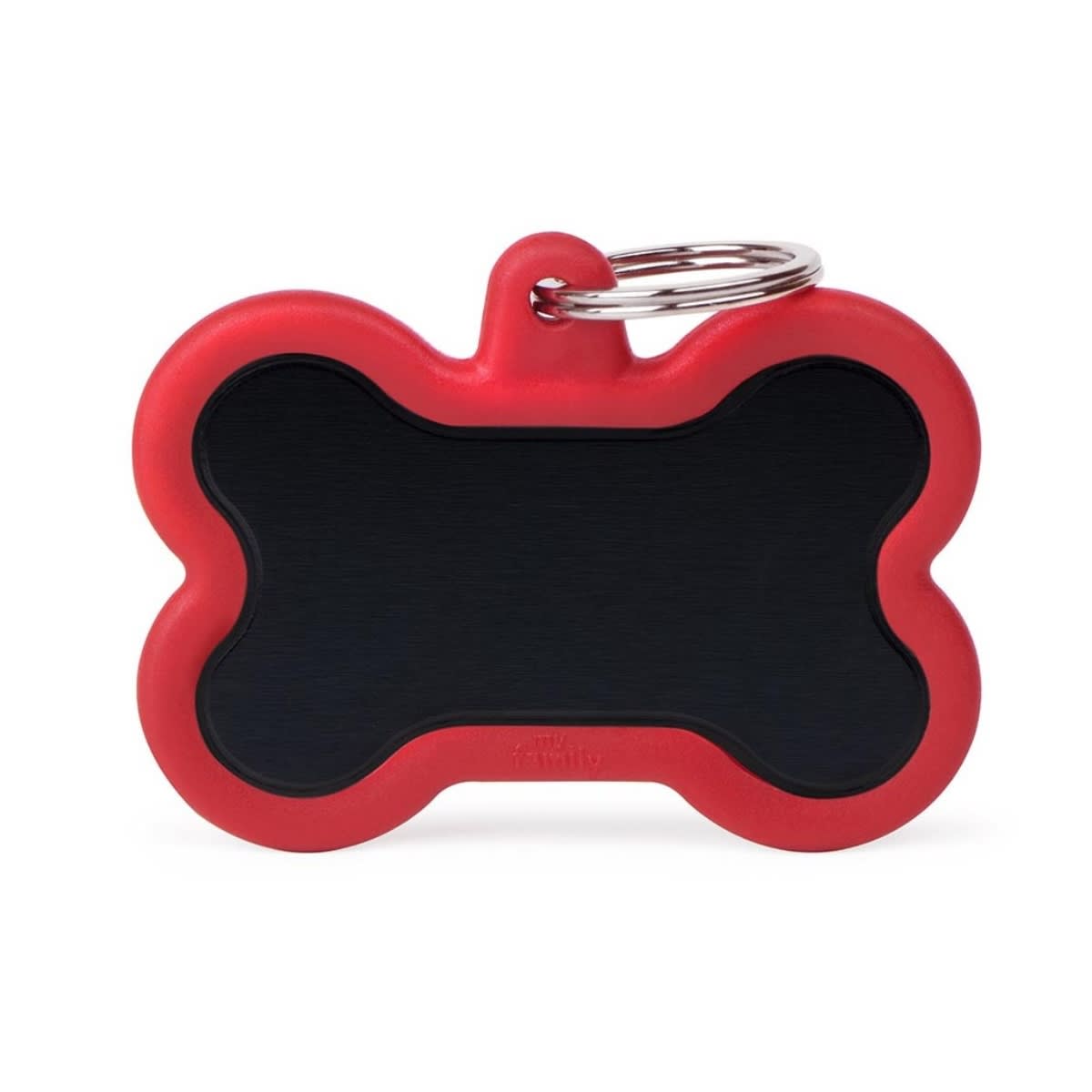 PLACA HUSHTAG HUESO XL DE ALUMINIO CON GOMA3