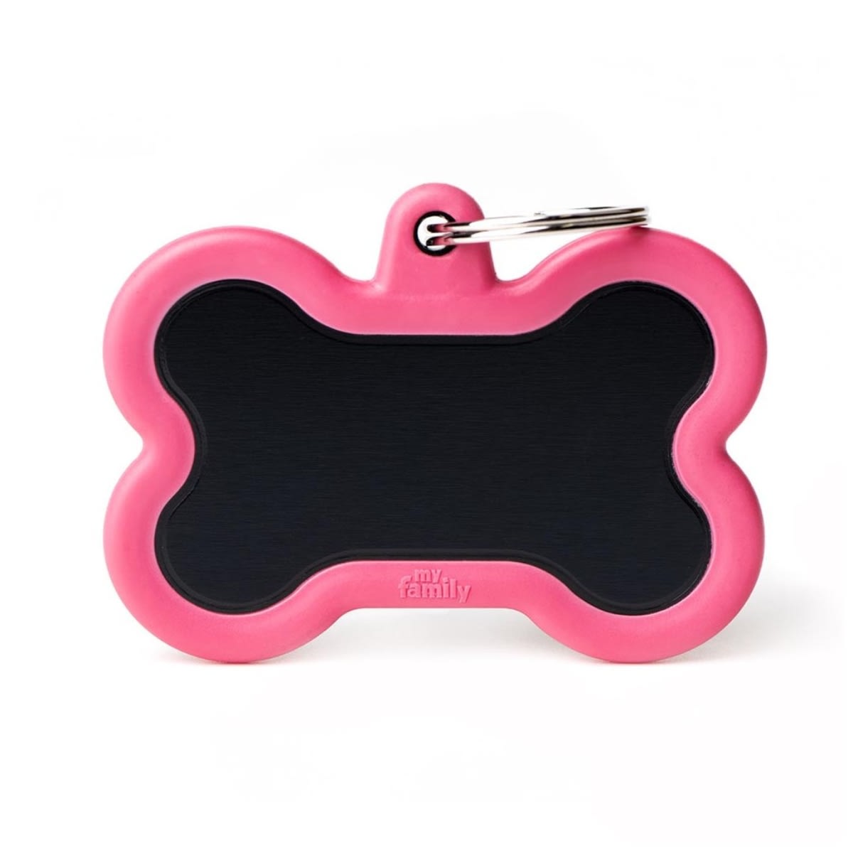 PLACA HUSHTAG HUESO XL DE ALUMINIO CON GOMA1