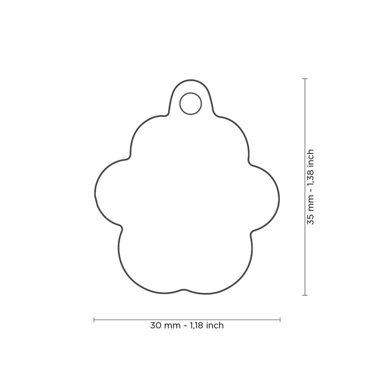 PLACA SHINE BIG PAW GREY GLITTER (GL02BIGREY)3