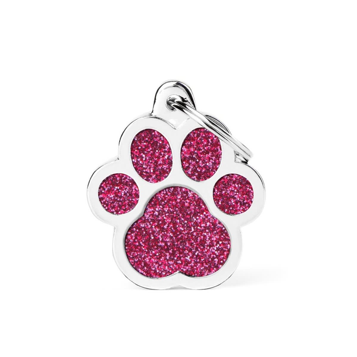 PLACA SHINE BIG PAW PINK GLITTER (GL02BIGPINK)1