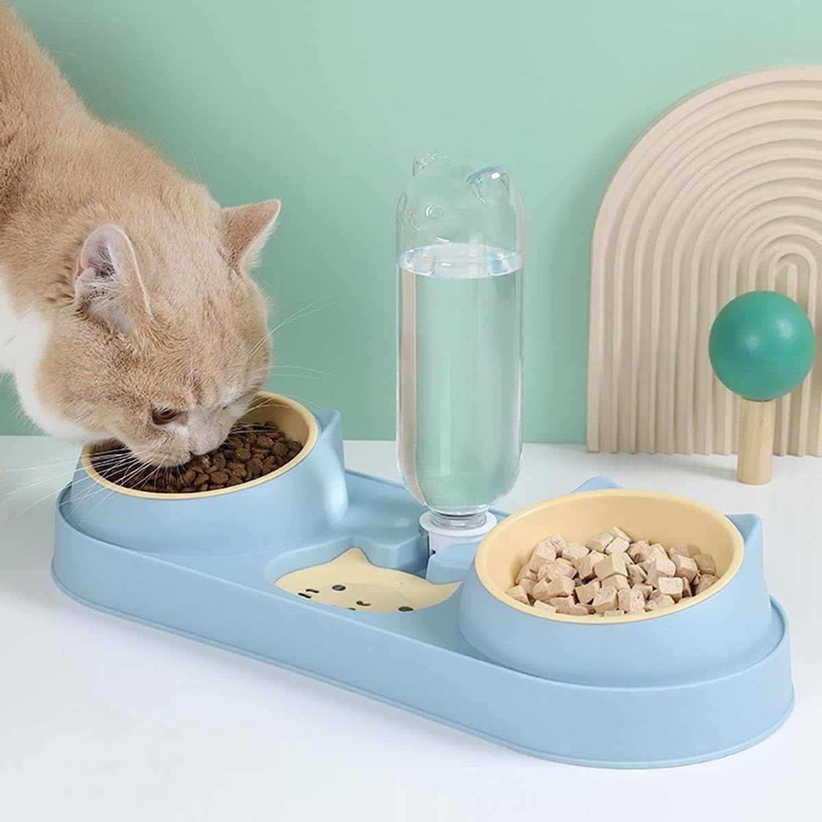 PLATO DOBLE GATO CON BEBEDERO2