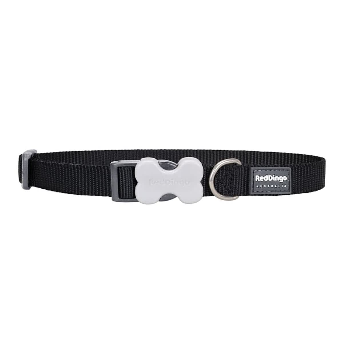 Dog Collar Plain Red Dingo Classic Black1