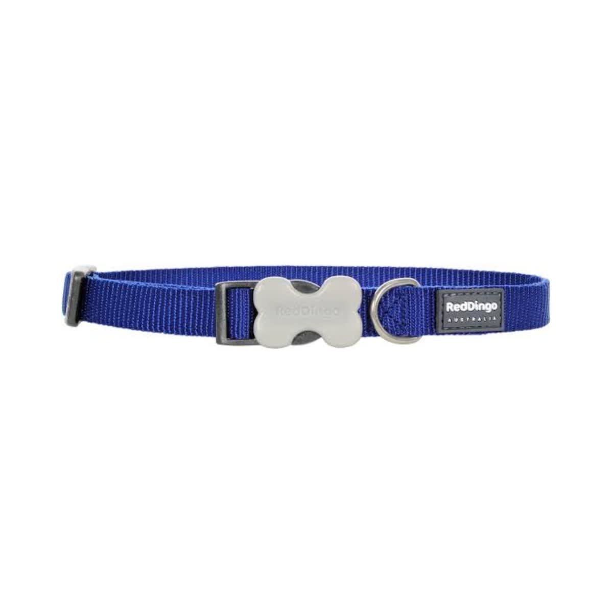 Dog Collar Plain Red Dingo Classic Dark Blue1