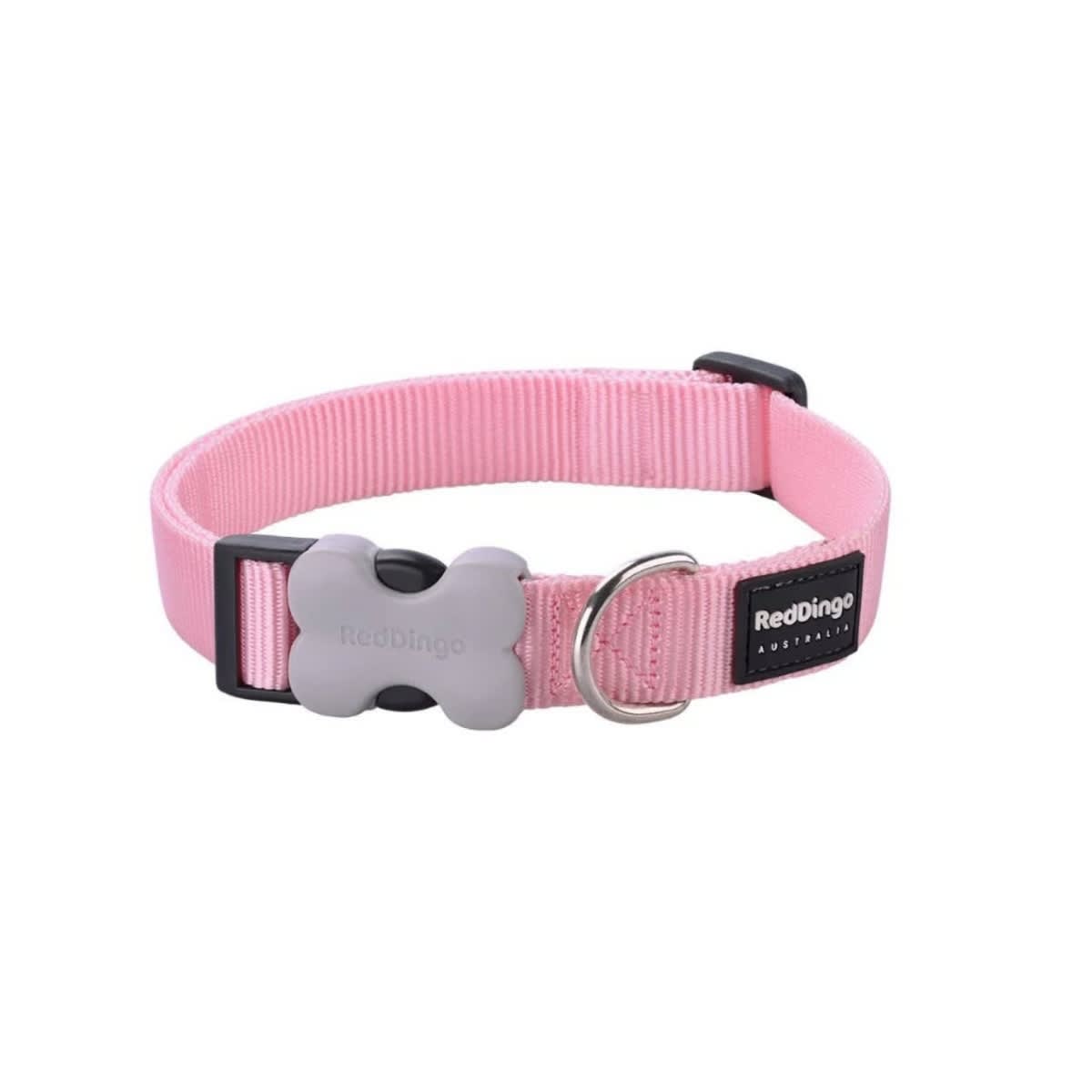 Dog Collar Plain Red Dingo Classic Pink1