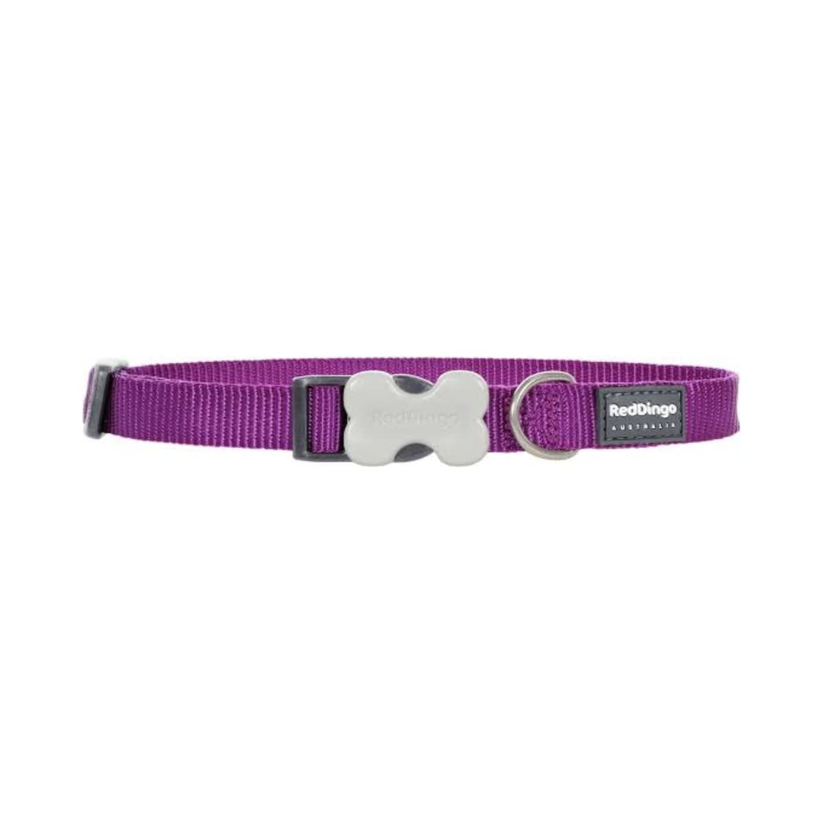 Dog Collar Plain Red Dingo Classic Purple1