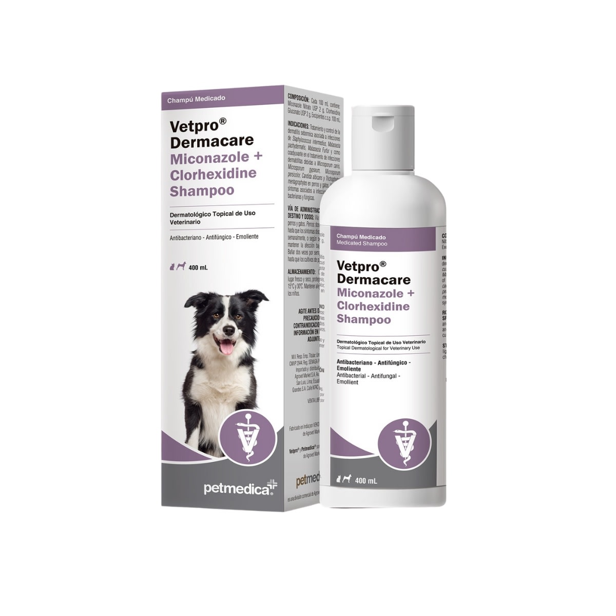 Shampoo Vetpro Dermacare Miconazole+Clorhexidine2