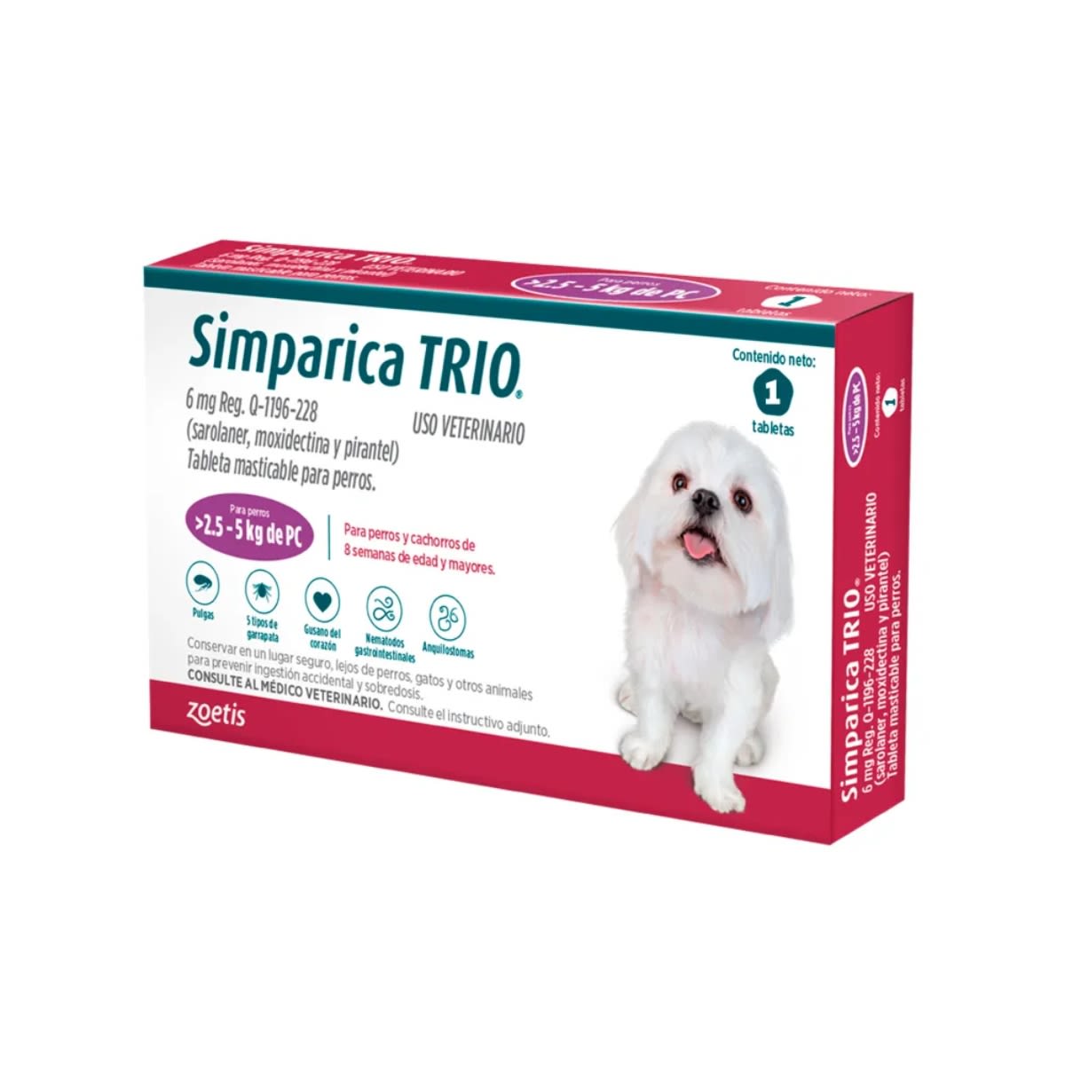 Antipulgas Simparica Trio tableta por unidad1
