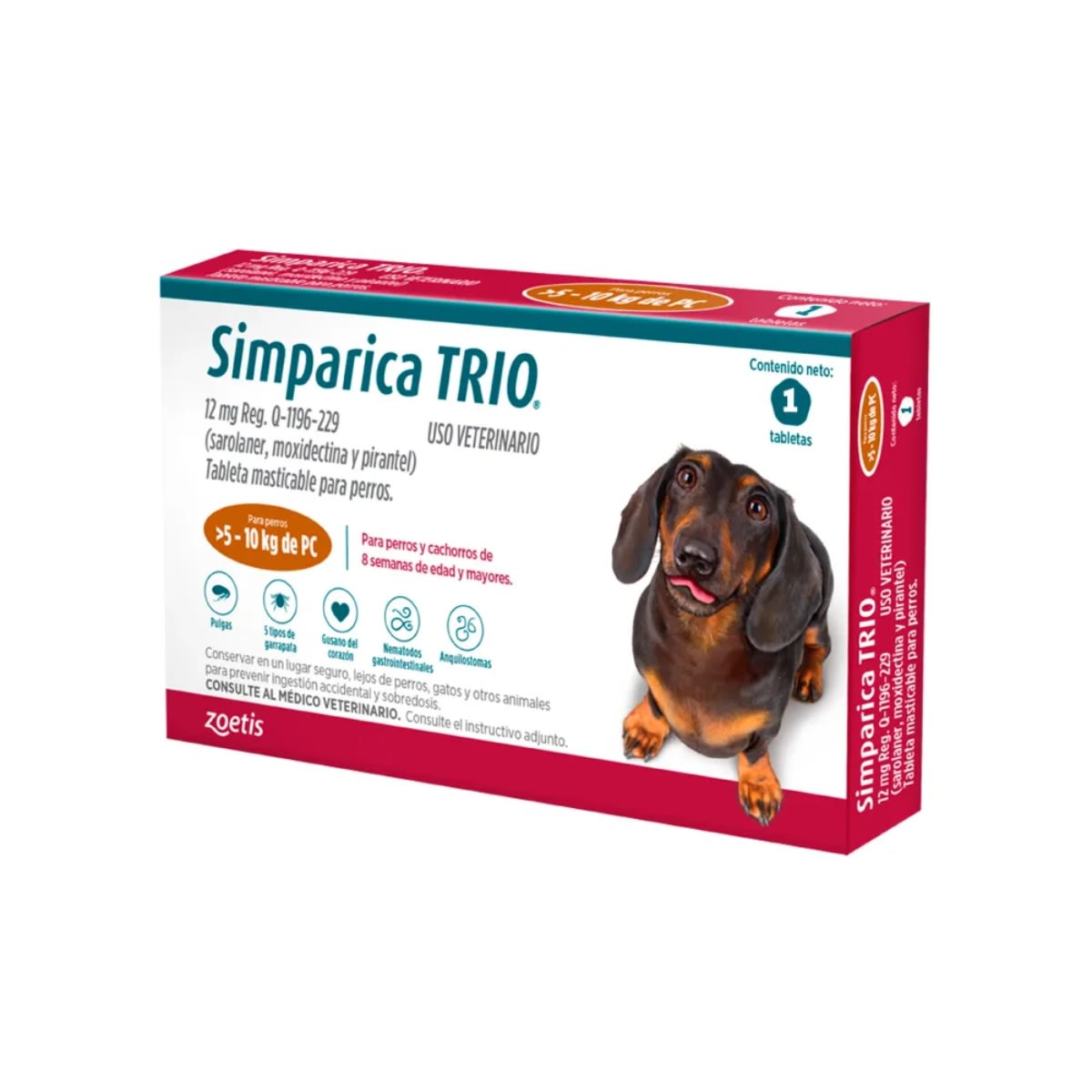 Antipulgas Simparica Trio tableta por unidad2