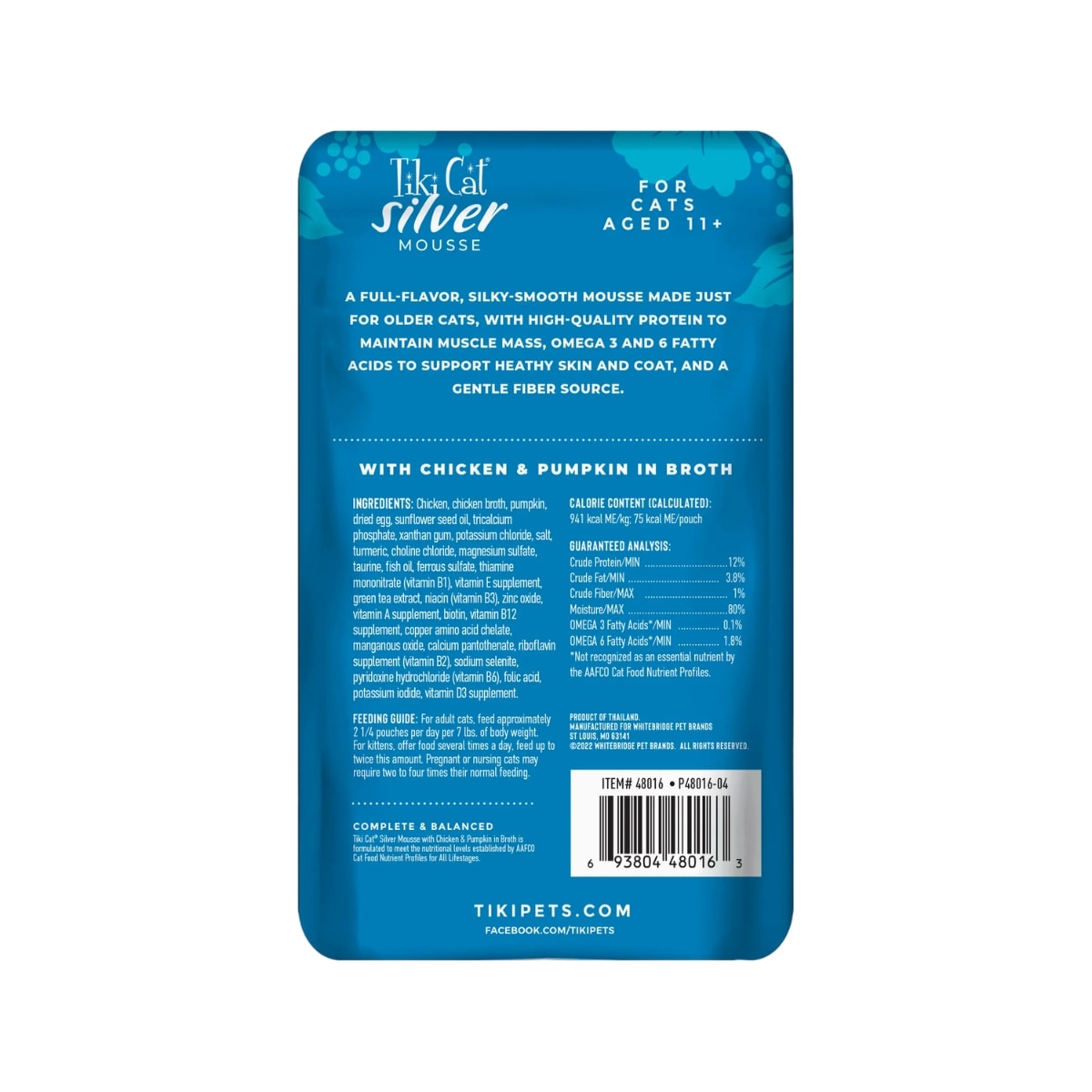 TIKI SILVER MOUSSE SENIOR CHICKEN PUMPKIN SACHET 80 G2