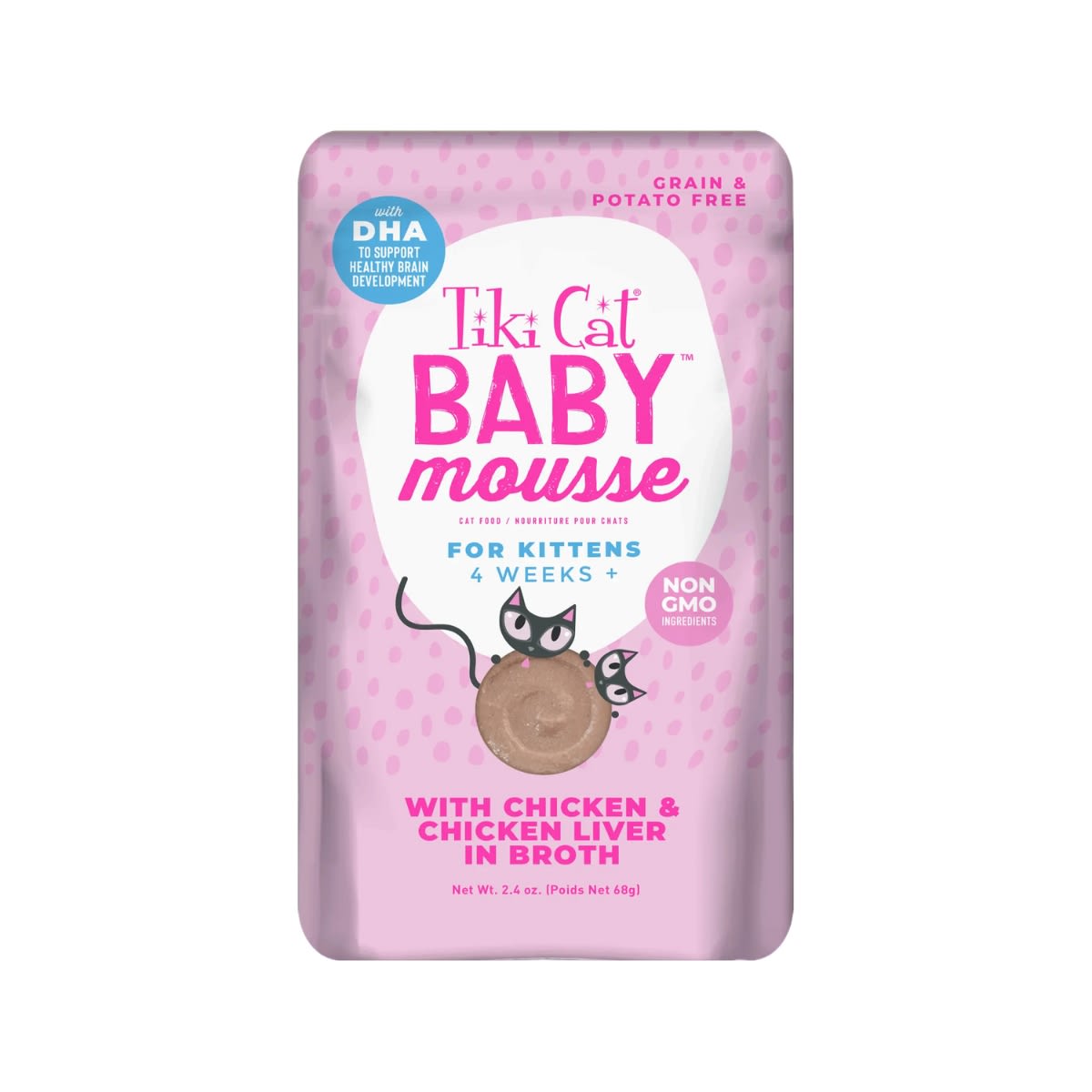 TIKI CAT MOUSSE KITTEN CHICKEN SACHET 68 G1