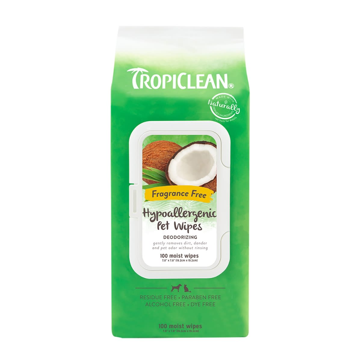 Tropiclean Paños humedos hipoalergénicos 100 und1
