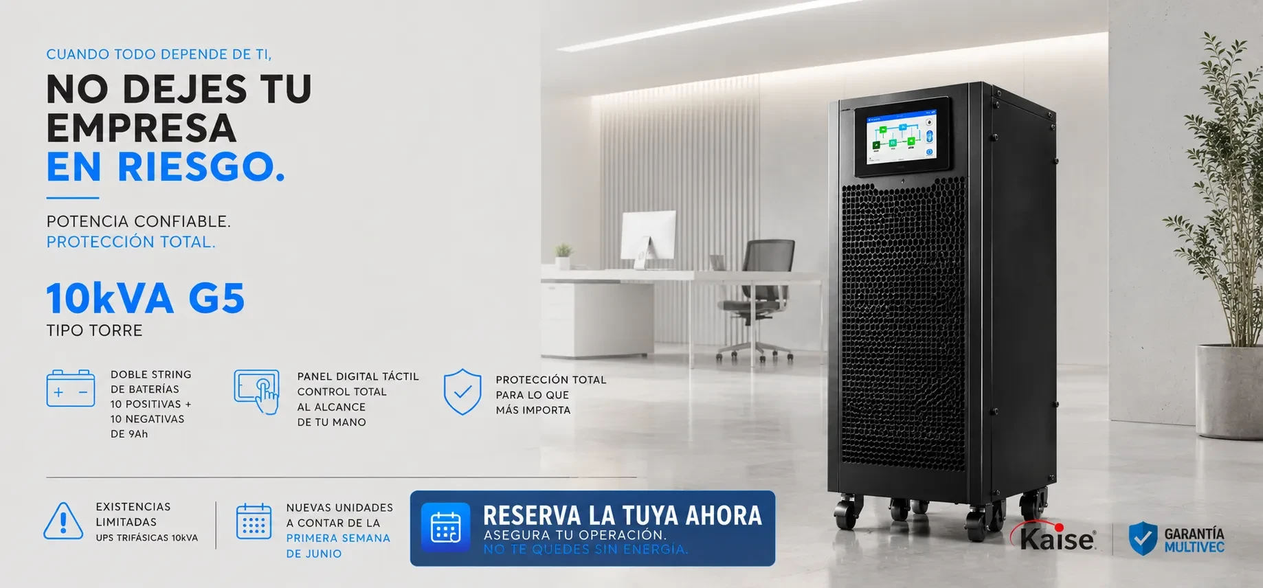 UPS KAISE 10KVA TOWER G5 TRIFASICA