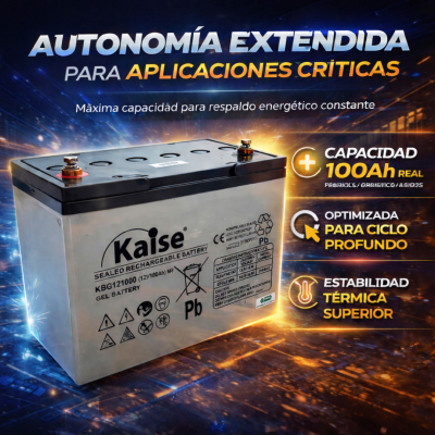 Batería GEL 100Ah 12V Kaise1