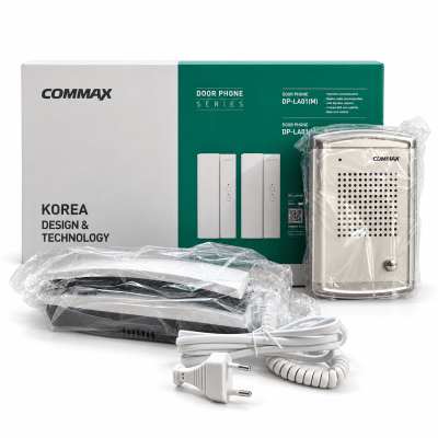 Kit de 2 Citófonos COMMAX DP-LA01M/S + placa exterior DR-2A1