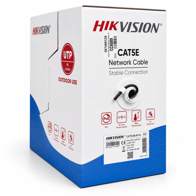 Cable de Hikvision CAT5E UTP EXTERIOR NEGRO – Caja 305 metros1