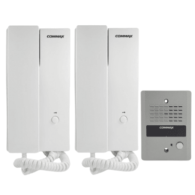 FFDPLADR2G_JUEGO (KIT) DE DOS CITOFONOS CON  PORTERO COMPACTO  METALICO  LLAMADA POR DING DONG, COMUNICACION INTERNA , 220V MARCA COMMAX1