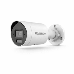 Cámara de red Bullet fija con luz híbrida inteligente Acusense de 4 MP