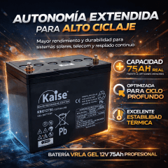 Batería GEL 75Ah 12V Kaise