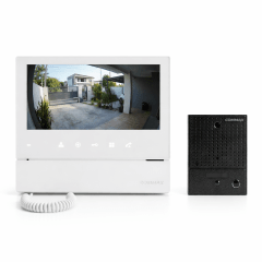 SET DE VIDEO PORTERO MONITOR COLOR 7'' MANOS LIBRES PLACA PEQUEÑA CON CAMARA OCULTA BOTON