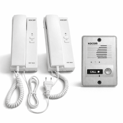 KIT PORTERO KOCOM 2 CITÓFONOS FRENTE METAL KDP-602AD-MS-2D