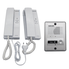 KIT PORTERO KOCOM 2 CITÓFONOS FRENTE METAL KDP-602AD-MS-2D