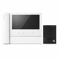 SET DE VIDEO PORTERO, MONITOR COLOR DE 7'' Y PLACA PEQUEÑA CON CAMARA OCULTA CON BOTONES