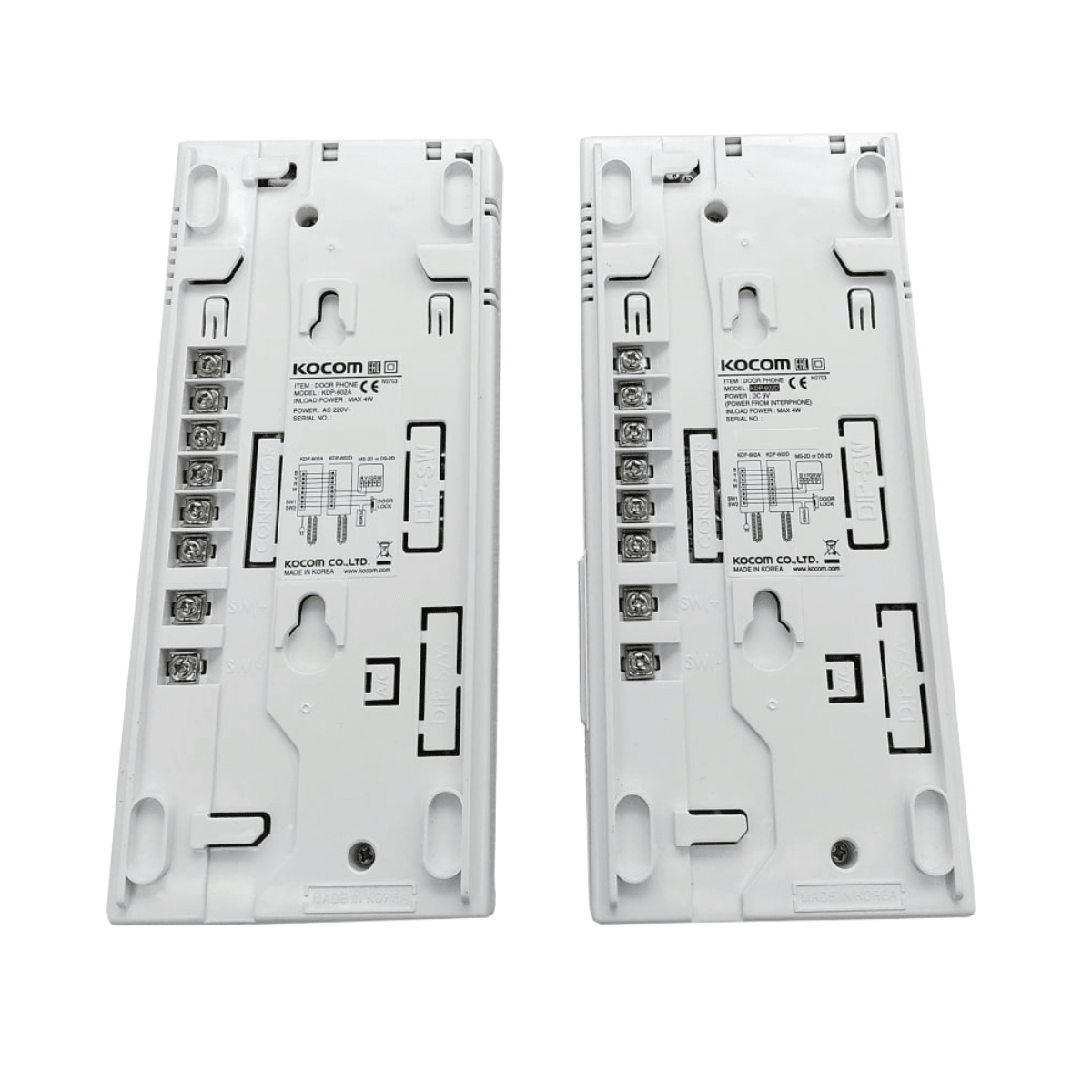 KIT PORTERO KOCOM 2 CITÓFONOS FRENTE METAL KDP-602AD-MS-2D4