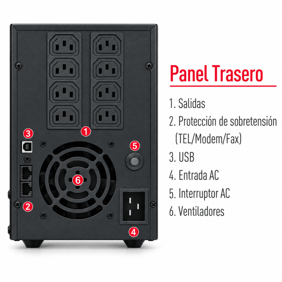 UPS INTERACTIVA KAISE 3000VA /1800W CON PANTALLA LCD1