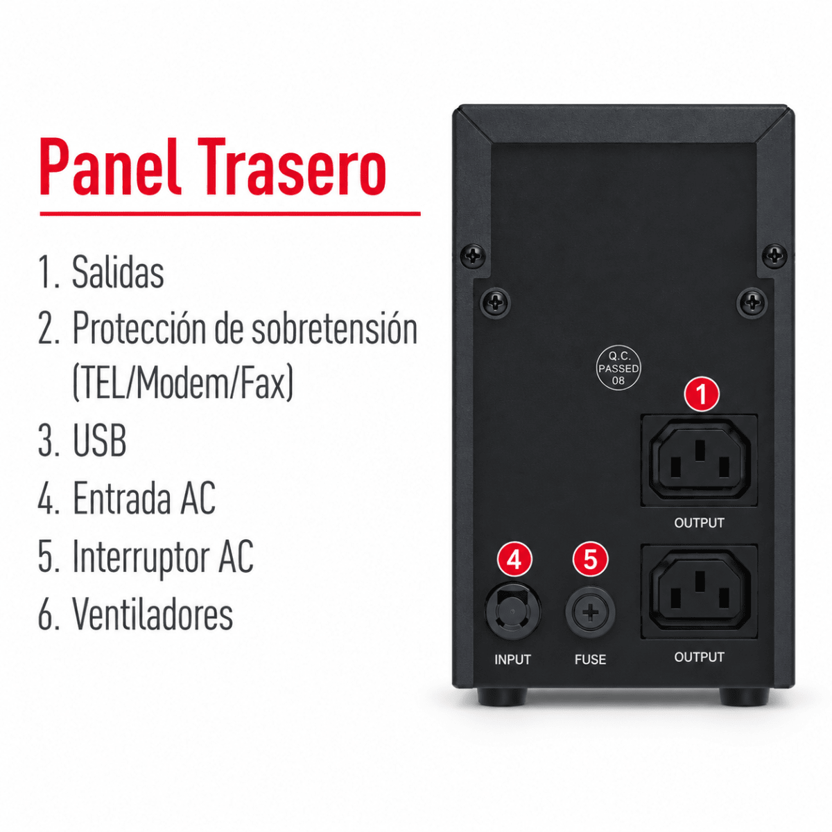 UPS INTERACTIVA KAISE 800VA /480W CON PANTALLA LCD2