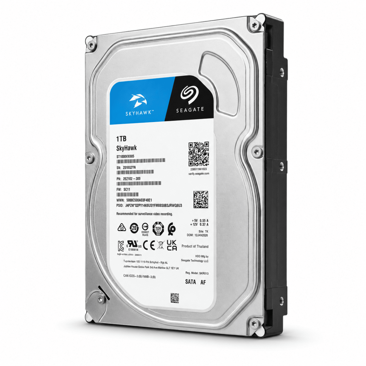 Disco Duro Seagate Estándar Skyhawk 1TB.2